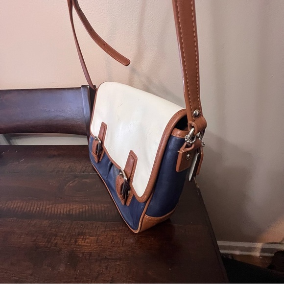 Coach Park Color-Block Leather Crossbody Purse Blue&White Multi No. B1373-F23383 - Picture 5 of 14